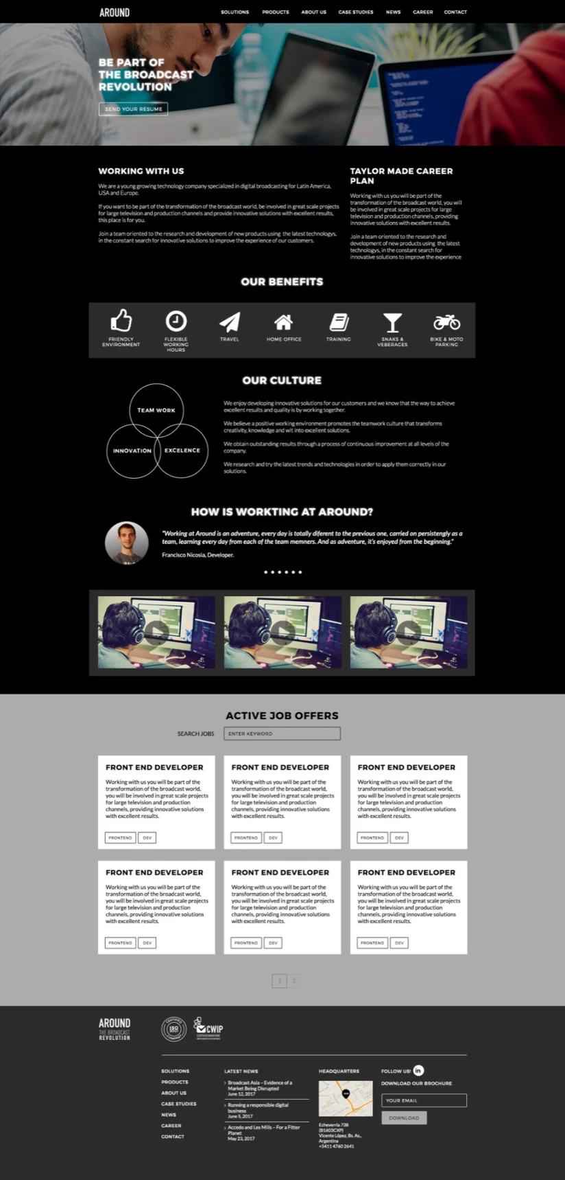 Around careers page